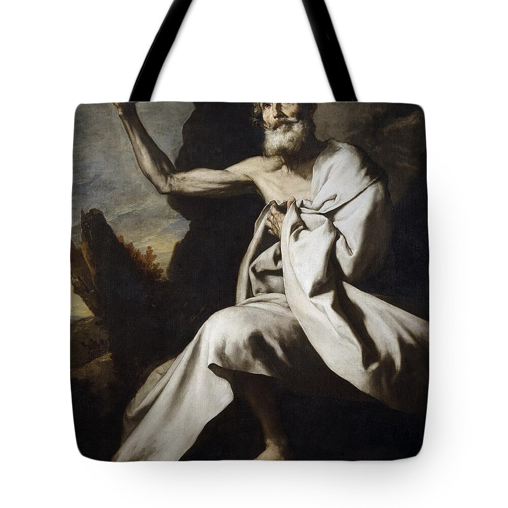 Jusepe De Ribera Tote Bag featuring the painting Saint Bartholomew #1 by Jusepe de Ribera