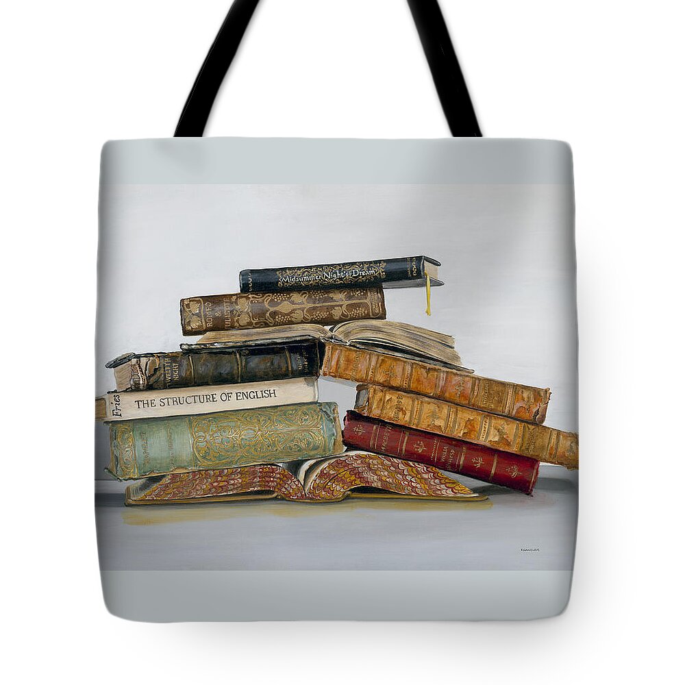 Shakespeare Tote Bag featuring the painting Shakes With Fries by Gail Chandler
