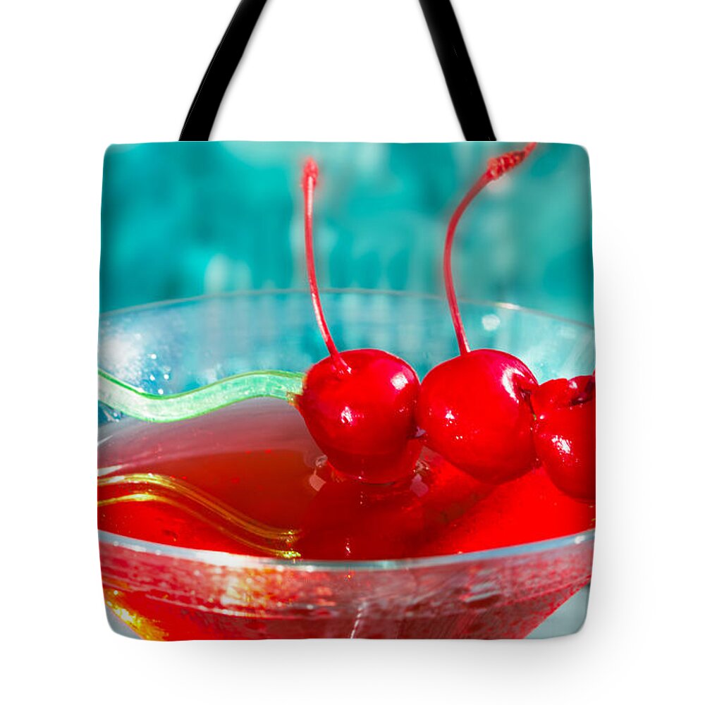 Iris Holzer Richardson Tote Bag featuring the photograph Shirley Temple Drink #1 by Iris Richardson