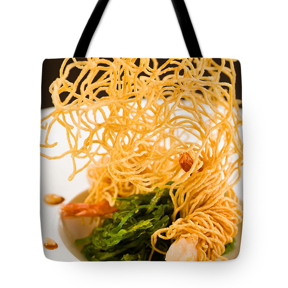 Asian Tote Bag featuring the photograph Shrimp Tempura by Raul Rodriguez