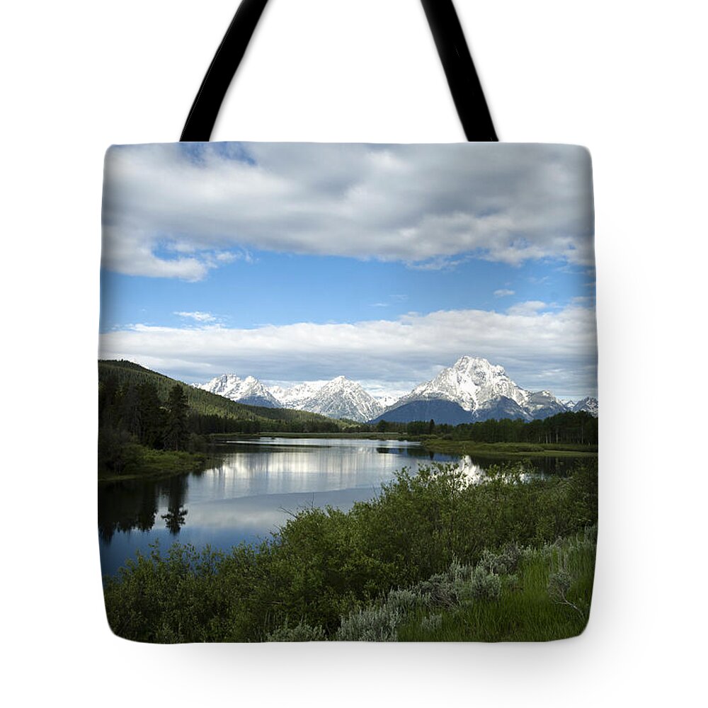 Snake River Tote Bag featuring the photograph Oxbow Bend by Crystal Wightman