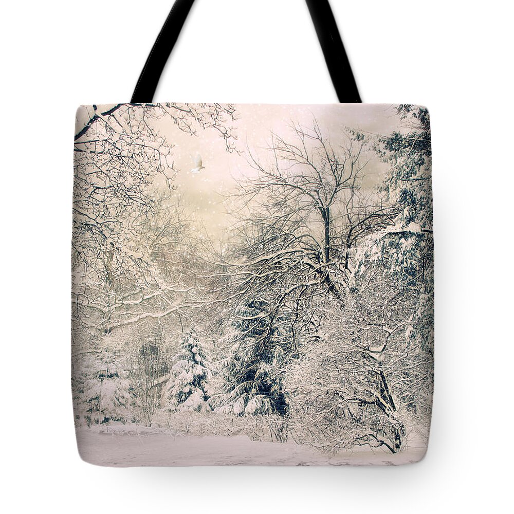 Winter Tote Bag featuring the photograph Snow White by Jessica Jenney