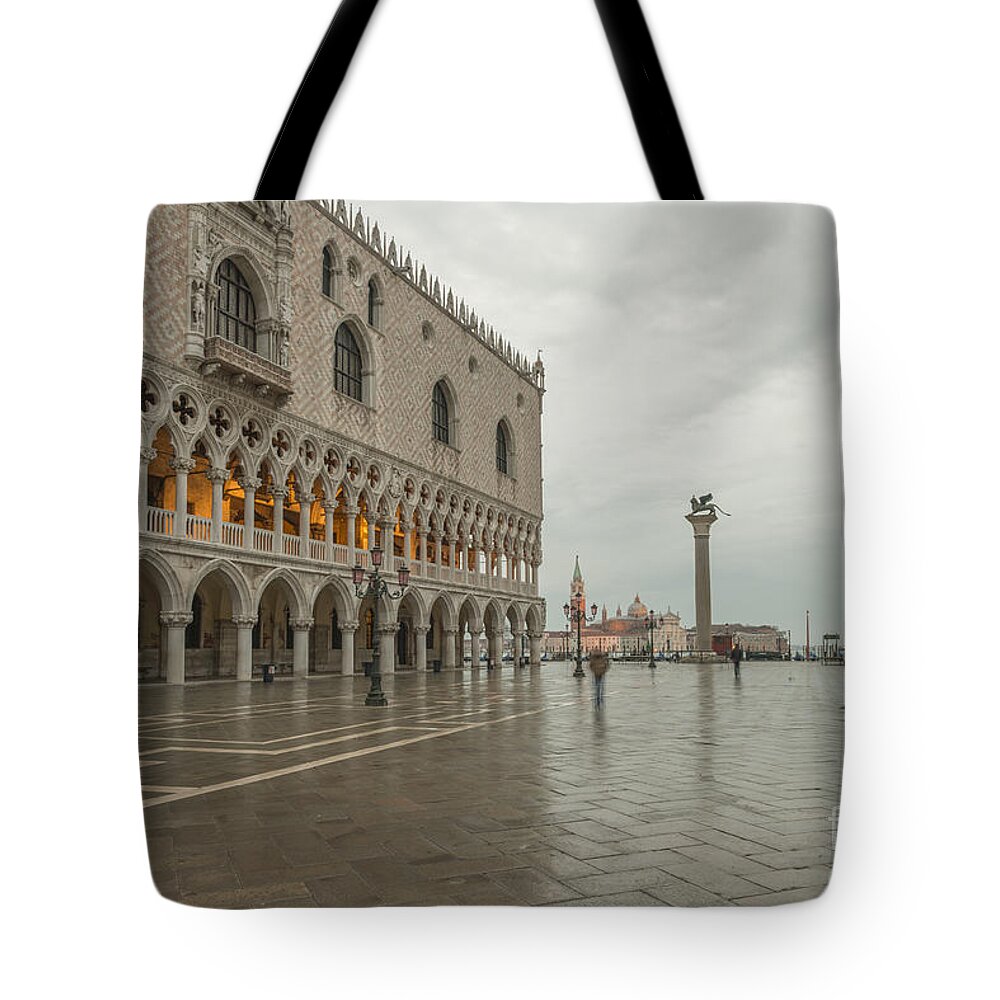 Building Tote Bag featuring the photograph St Mark's square #1 by Mats Silvan
