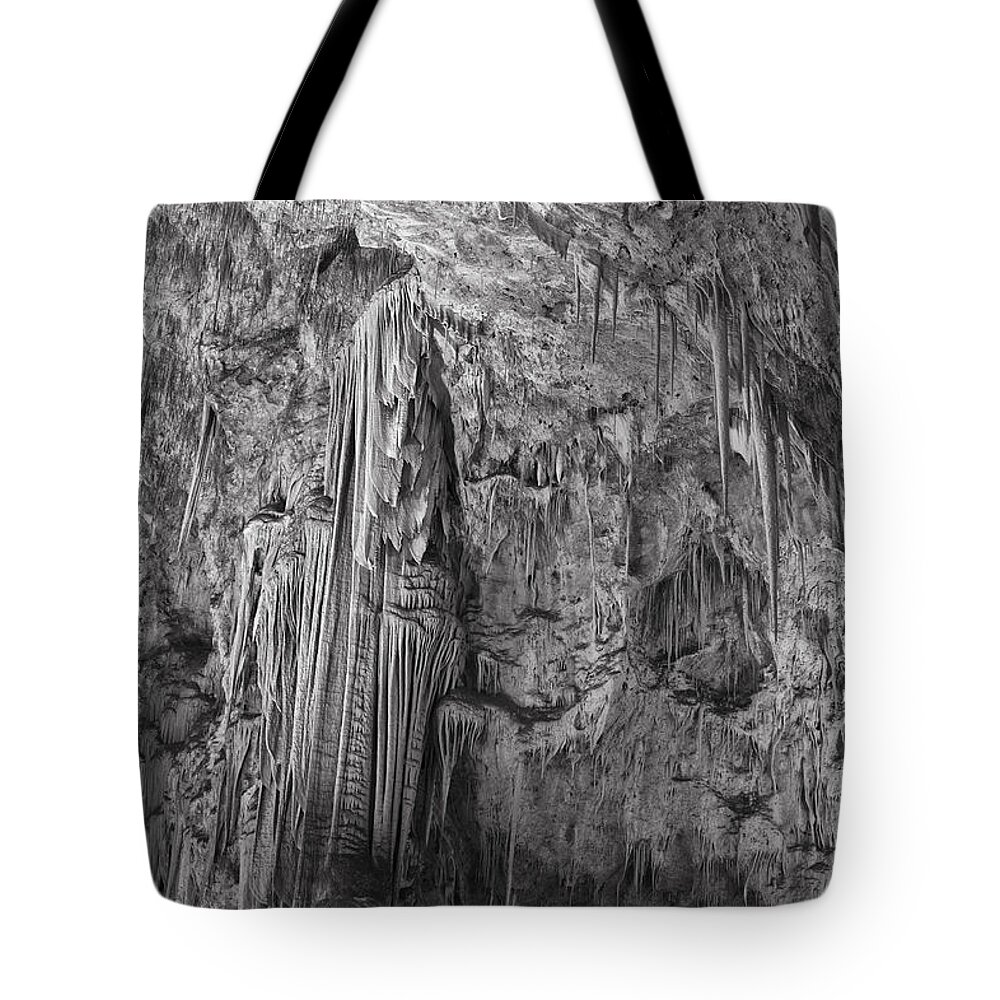 American Landmarks Tote Bag featuring the photograph Stalactites in the Hall of Giants #2 by Melany Sarafis