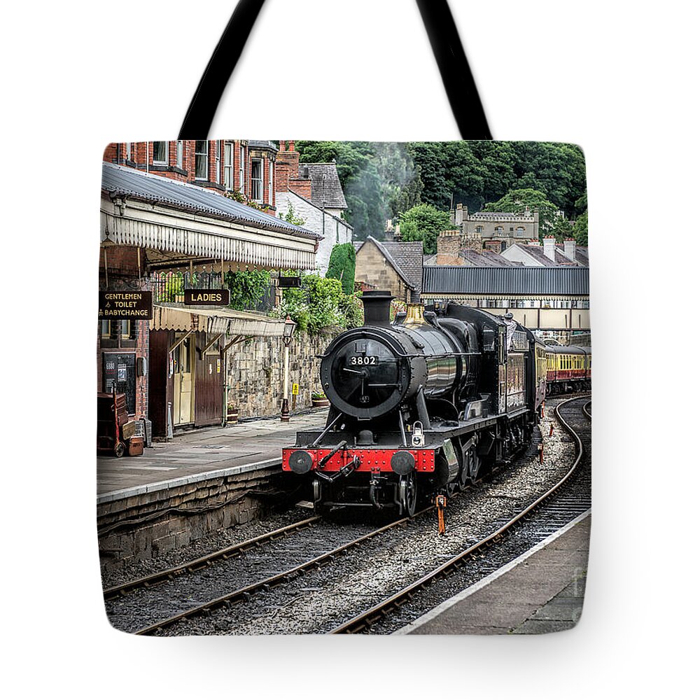 Steam Locomotive Tote Bag featuring the photograph Steam Train Wales by Adrian Evans