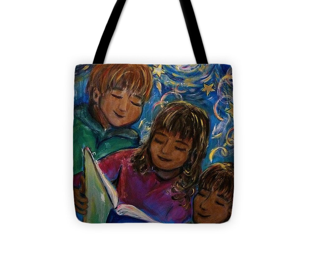 Children Tote Bag featuring the painting Story Time by Regina Walsh