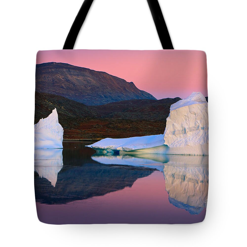 East Tote Bag featuring the photograph Sunrise in the Rode Fjord #1 by Henk Meijer Photography