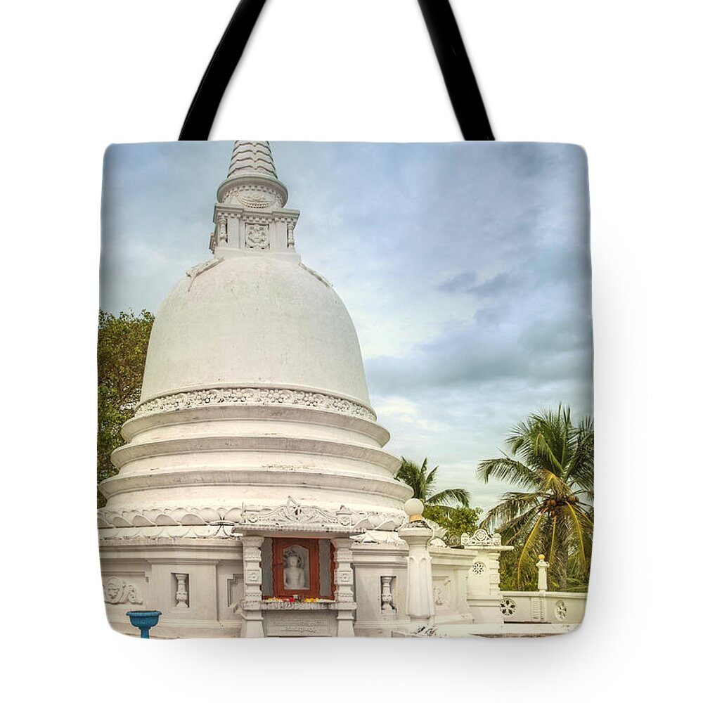 Temple Tote Bag featuring the photograph temple complex at the tropical island Sri Lanka #1 by Gina Koch