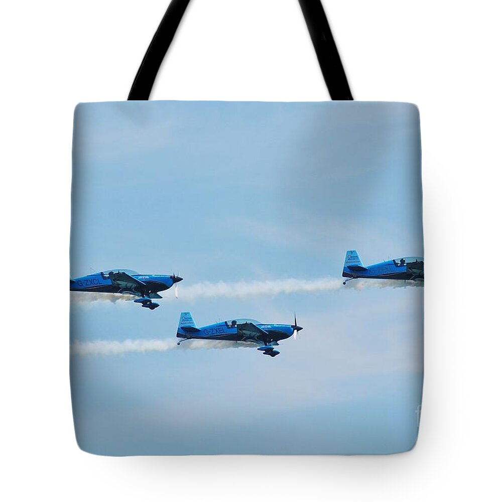 Blades Tote Bag featuring the photograph The Blades aerobatic team #1 by David Fowler