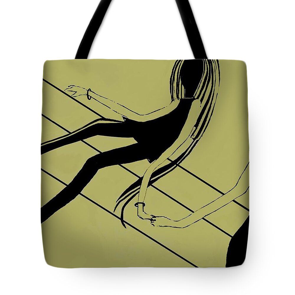 Fineartamerica.com Tote Bag featuring the painting The First Touch Number 1 #1 by Diane Strain