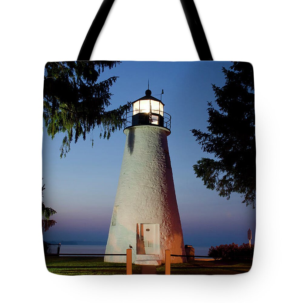 Concord Point Lighthouse Tote Bag featuring the photograph Concord Point Lighthouse by Crystal Wightman