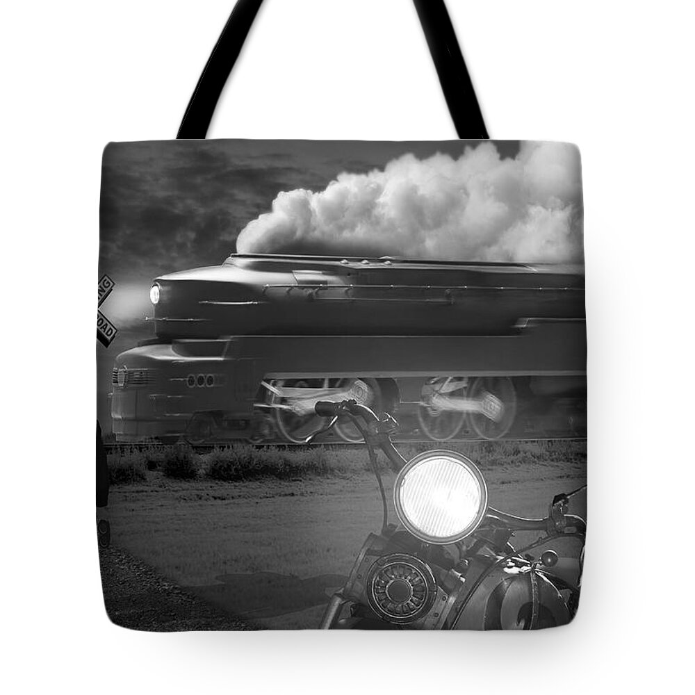 Transportation Tote Bag featuring the photograph The Wait by Mike McGlothlen