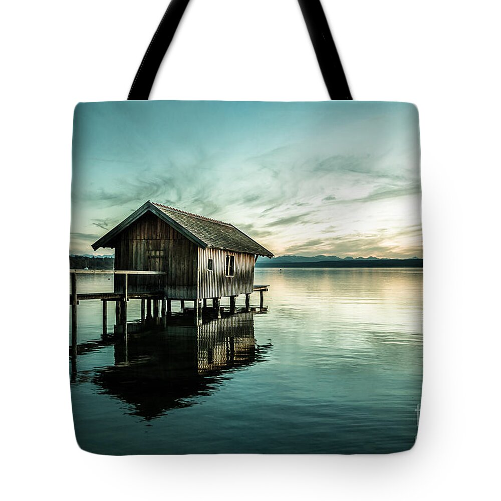 Ammersee Tote Bag featuring the photograph The Waterhouse #2 by Hannes Cmarits