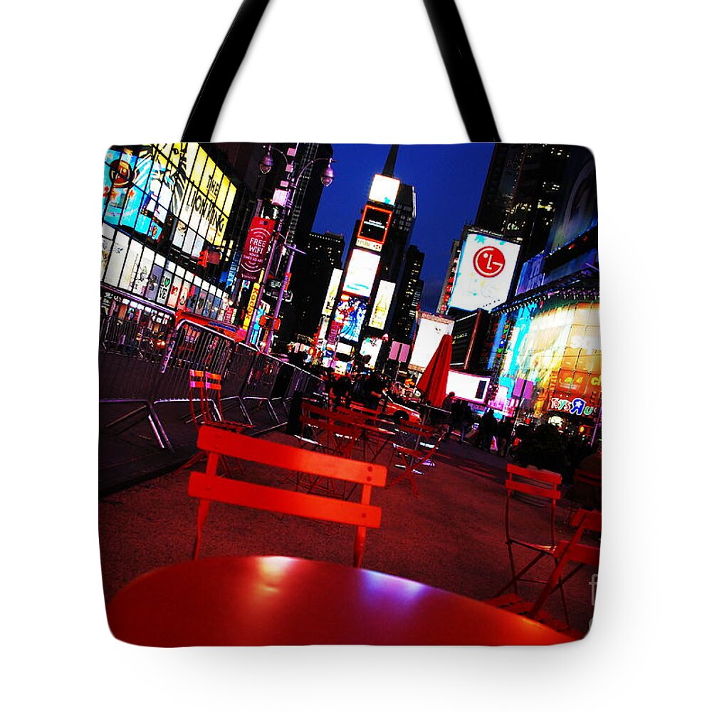 New Tote Bag featuring the photograph Times Square #1 by Jonas Luis
