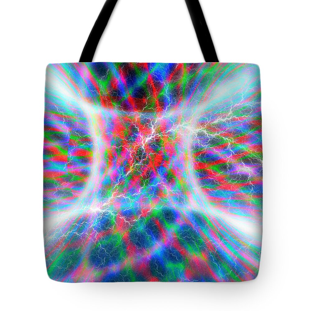 Abstract Tote Bag featuring the photograph Torus Abstract #2 by Carol and Mike Werner