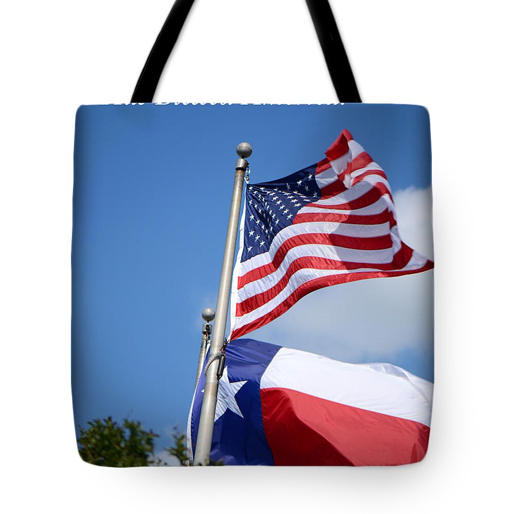 American Flag Tote Bag featuring the photograph God Has Blessed America by Connie Fox