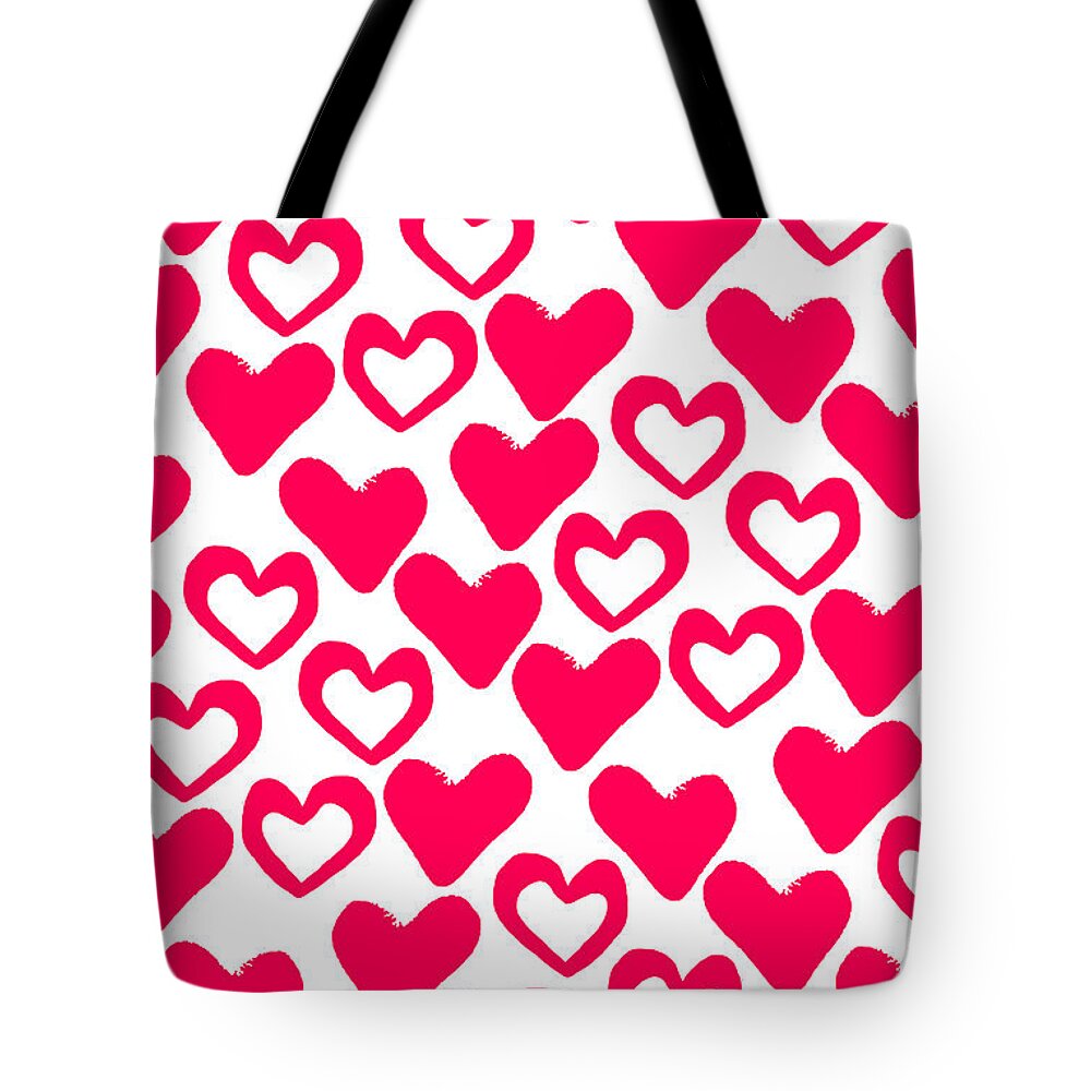 Valentines Day Tote Bag featuring the painting Valentines Day Card by Louisa Knight