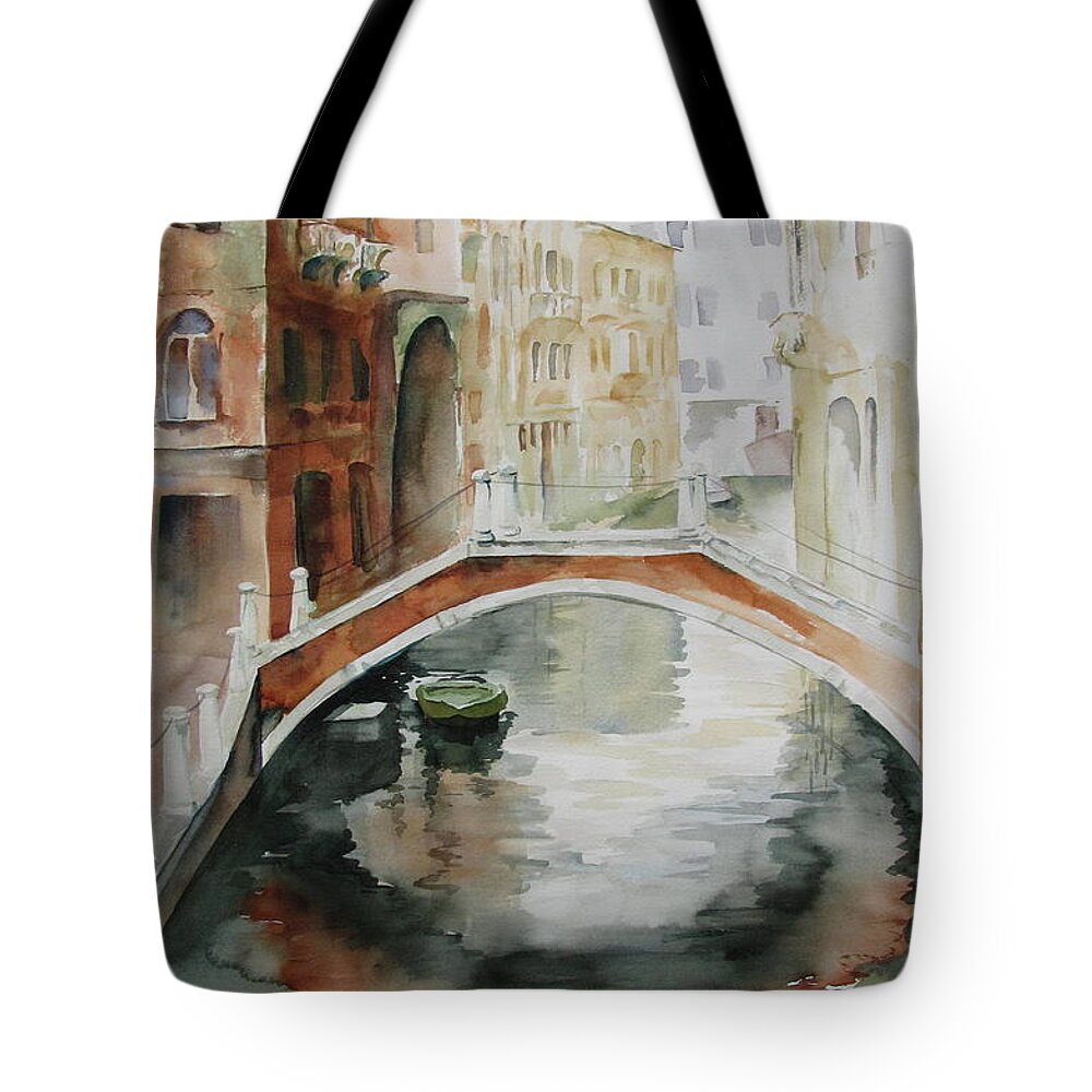 Venice Tote Bag featuring the painting Venice Reflections by Amanda Amend