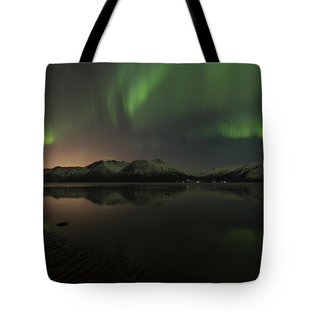 Tranquility Tote Bag featuring the photograph View Of The Aurora Borealis Northern #1 by Lucas Payne / Design Pics