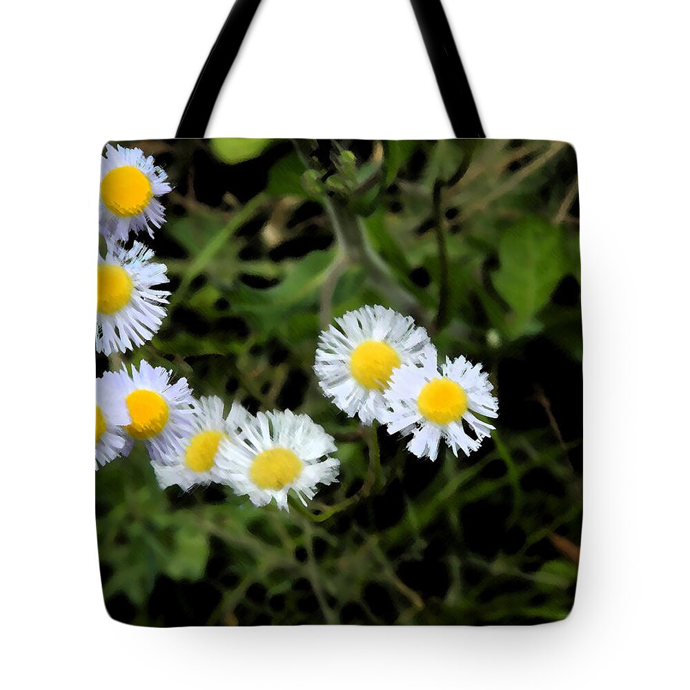 Spring Tote Bag featuring the painting Wild Flowers by George Pedro
