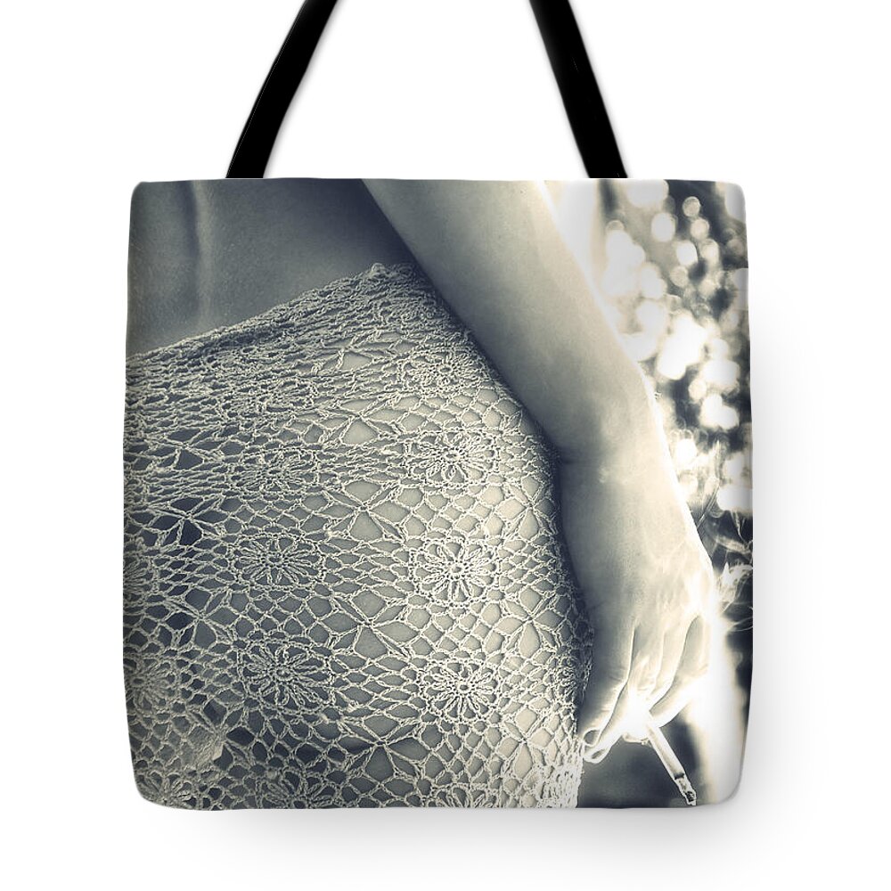 Art Tote Bag featuring the photograph Woman by Stelios Kleanthous