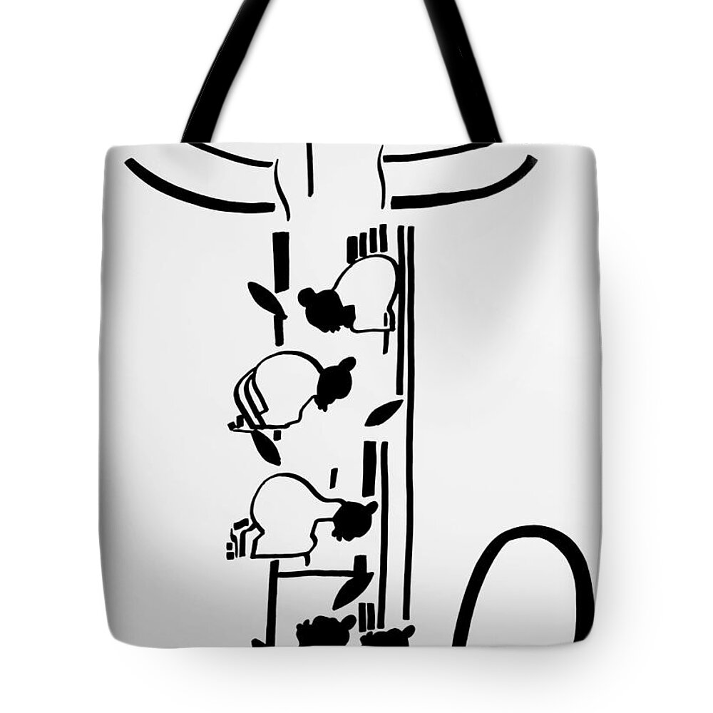 Jesus Tote Bag featuring the drawing Five Wise Virgins #10 by Gloria Ssali