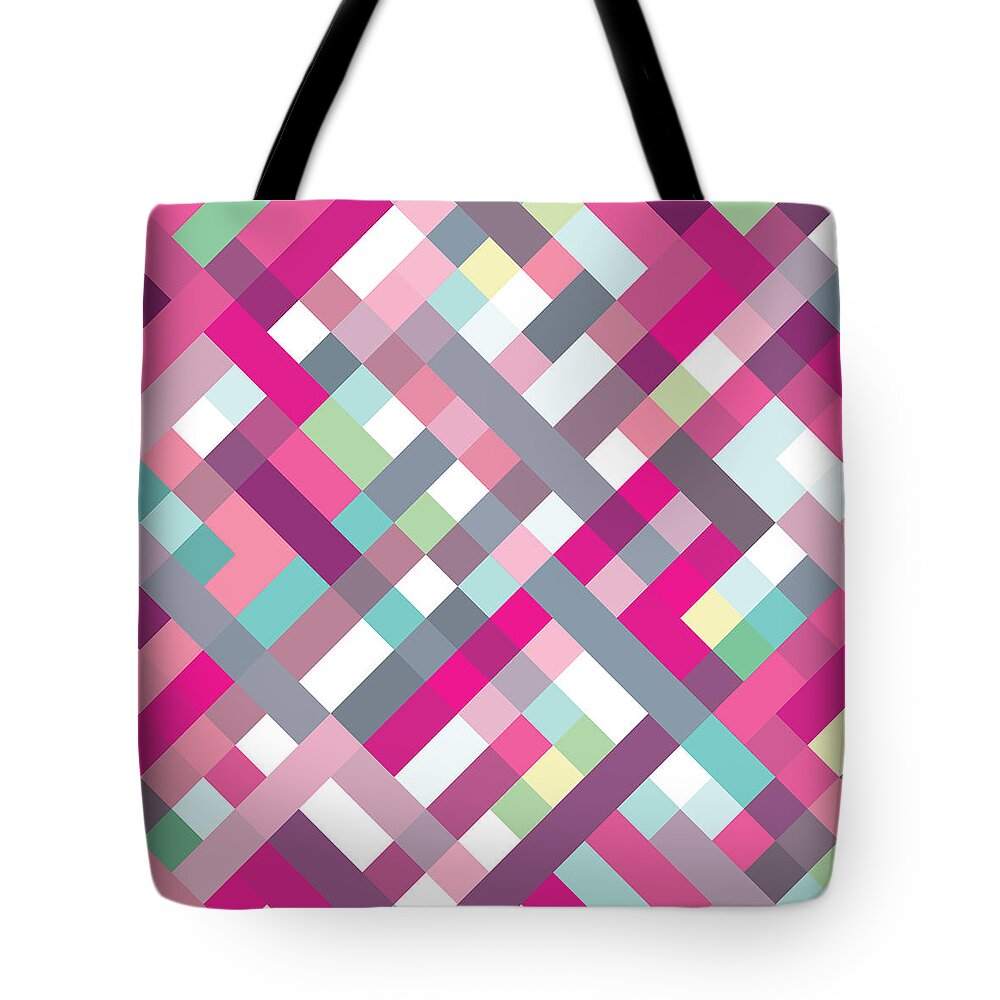 Abstract Tote Bag featuring the digital art Geometric Art #10 by Mike Taylor