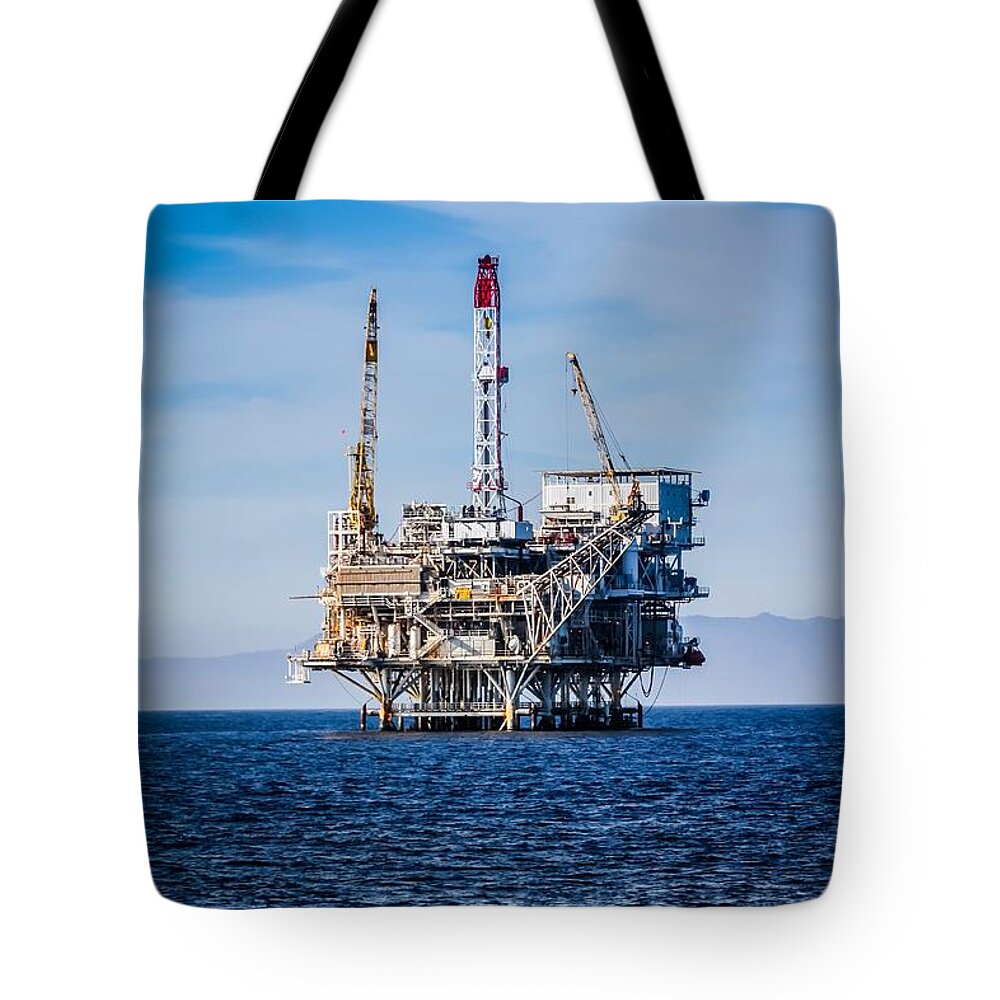 Oil Tote Bag featuring the photograph Oil Rig #10 by Henrik Lehnerer