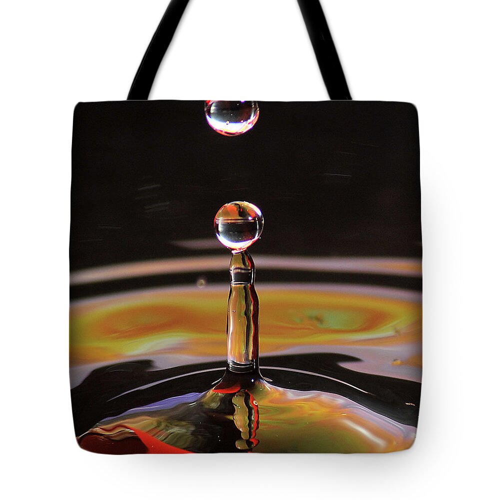 Water Drops Tote Bag featuring the photograph Untitled #10 by Gene Tatroe