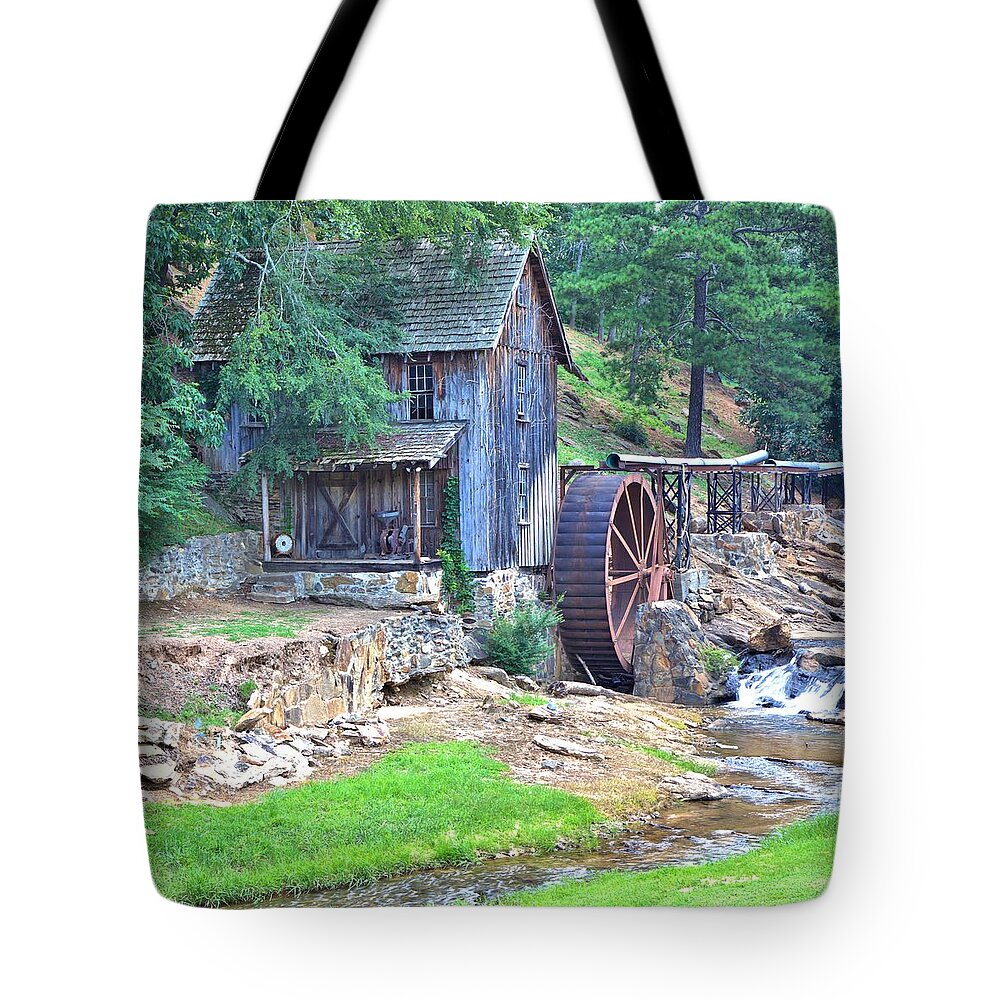 10385 Tote Bag featuring the photograph Sixes Mill On Dukes Creek - Square by Gordon Elwell