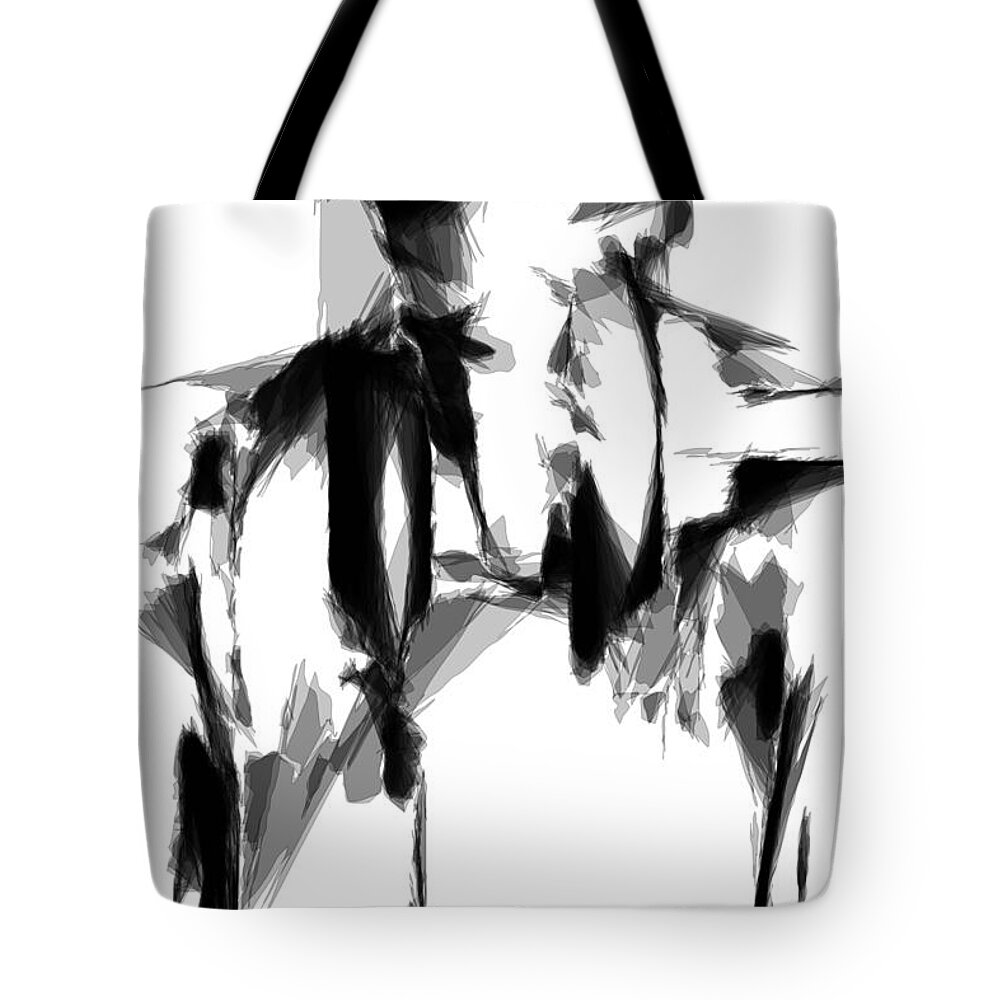 Abstract Tote Bag featuring the digital art Abstract Series II #11 by Rafael Salazar