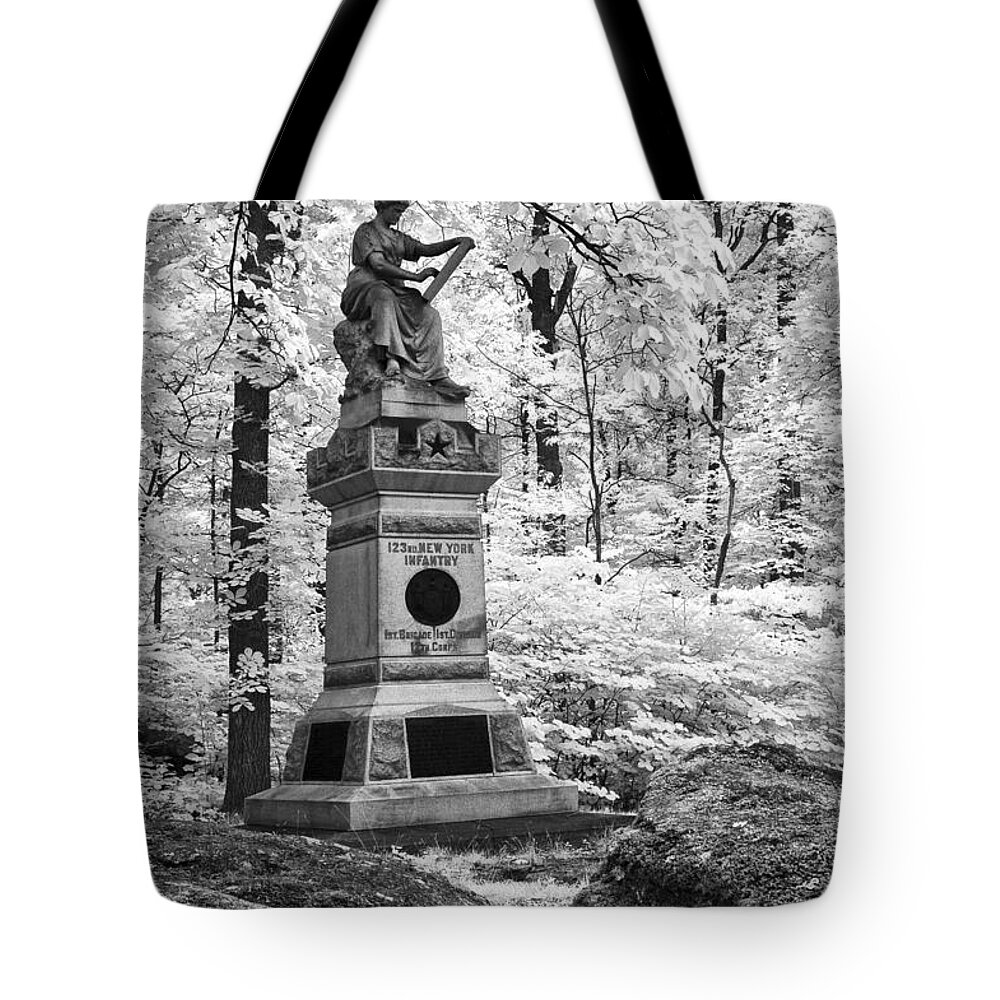 Ir Tote Bag featuring the photograph 123rd New York Infantry by Paul W Faust - Impressions of Light