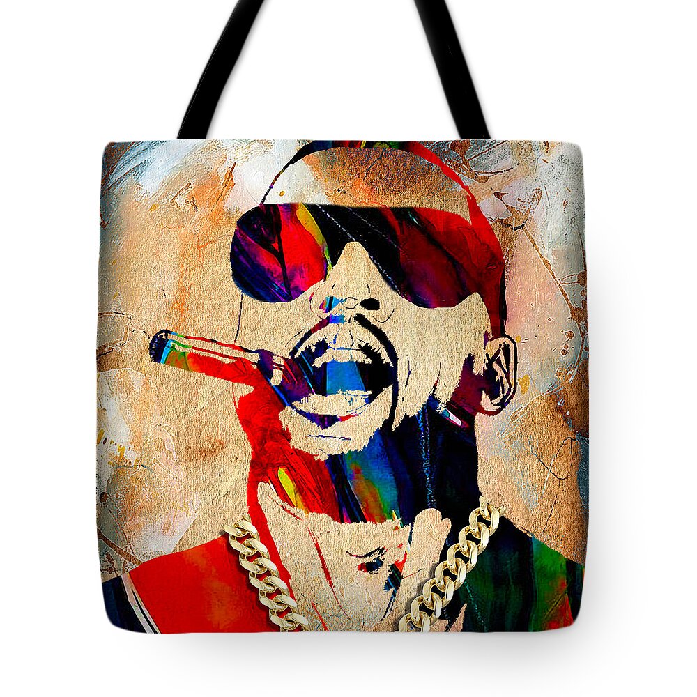 Kanye West Art Tote Bag featuring the mixed media Kanye West Collection #20 by Marvin Blaine
