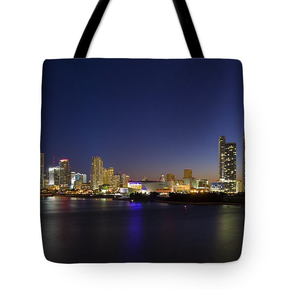Architecture Tote Bag featuring the photograph Miami Downtown Skyline by Raul Rodriguez