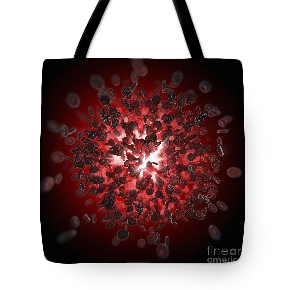 Blood Cells Tote Bag featuring the photograph Red Blood Cells #45 by Science Picture Co