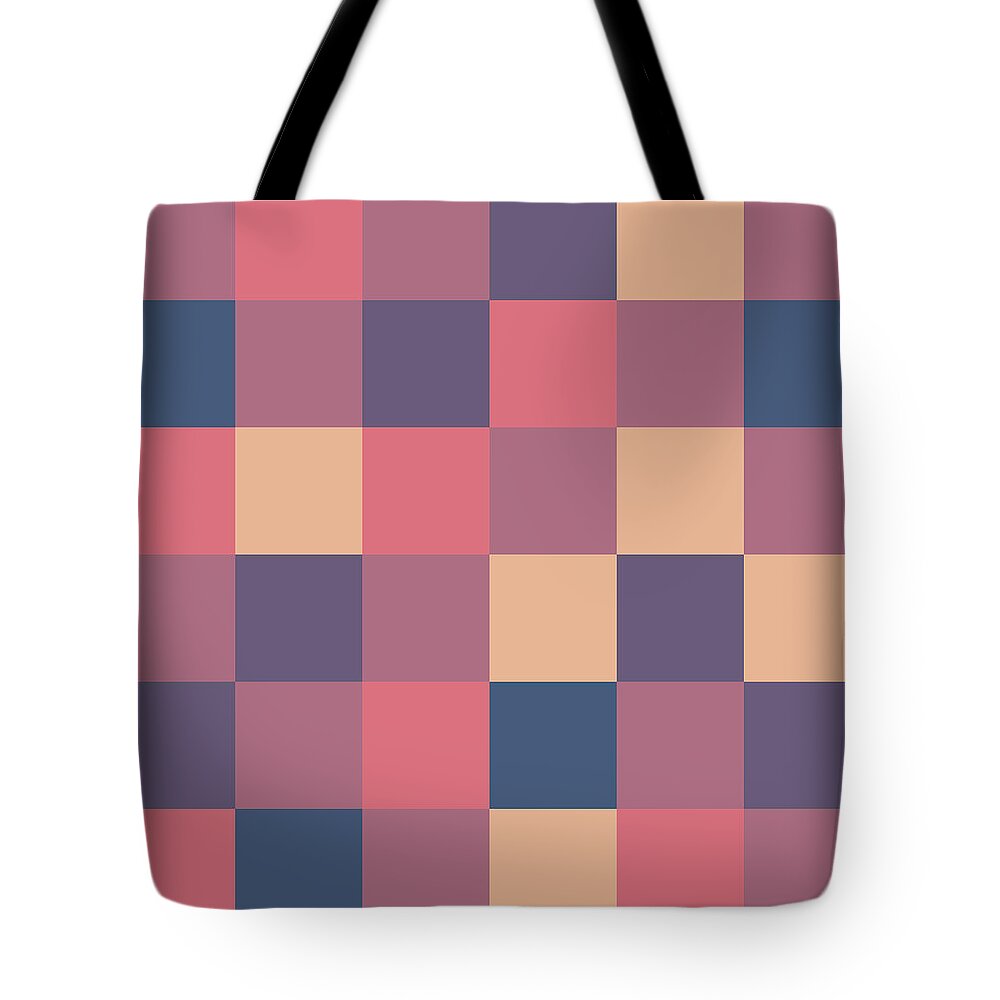 Pixel Tote Bag featuring the digital art Pixel Art #156 by Mike Taylor