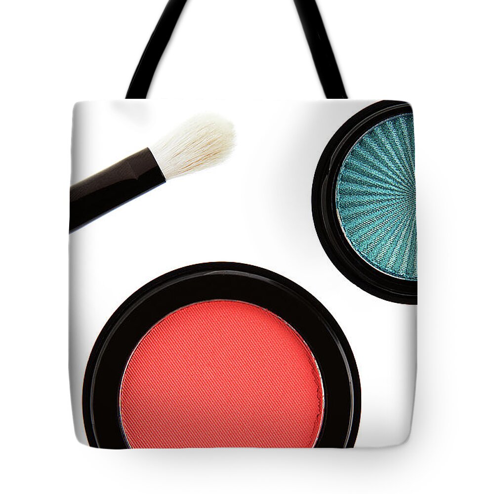 White Background Tote Bag featuring the photograph Still Life Of Beauty Products #16 by Stephen Smith