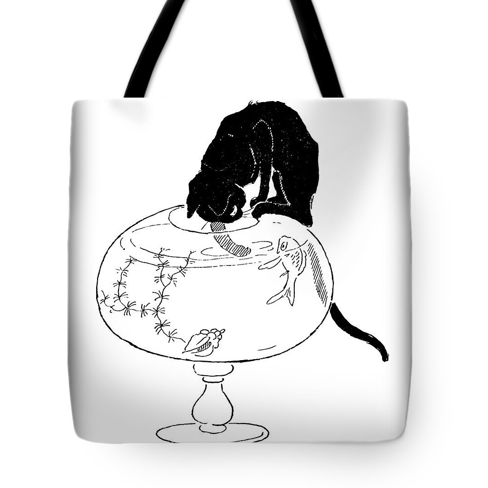 Cats- Pictures Without Words' 1897 Theophile Alexandre Steinlen 6 Tote Bag featuring the painting Theophile Alexandre by MotionAge Designs
