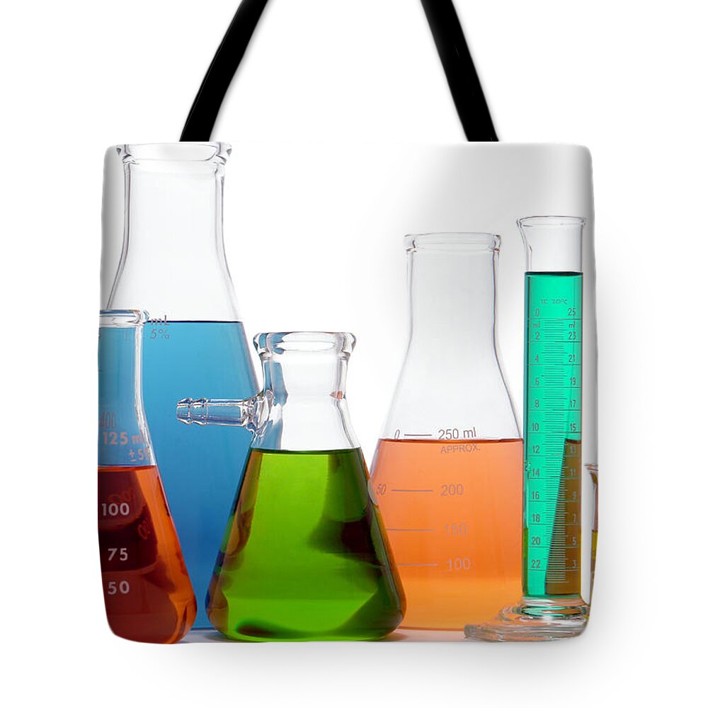 Lab Tote Bag featuring the photograph Laboratory Equipment in Science Research Lab #17 by Science Research Lab