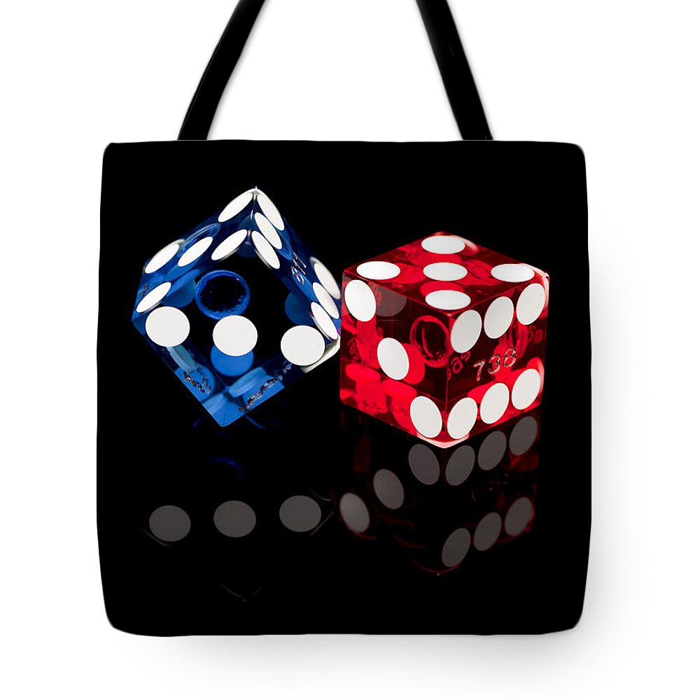 Dice Tote Bag featuring the photograph Colorful Dice #18 by Raul Rodriguez