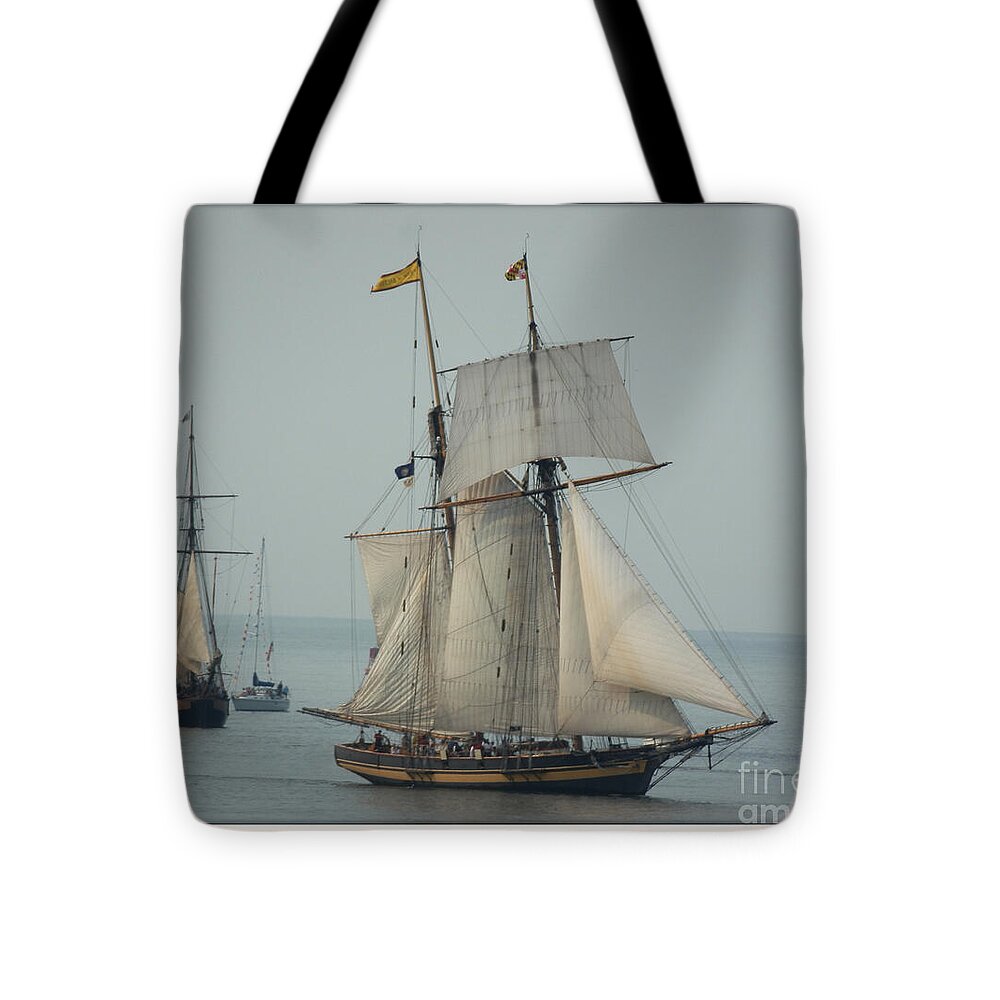 Transportation Tote Bag featuring the photograph 1812 Pride of Baltimore II by Marcia Lee Jones