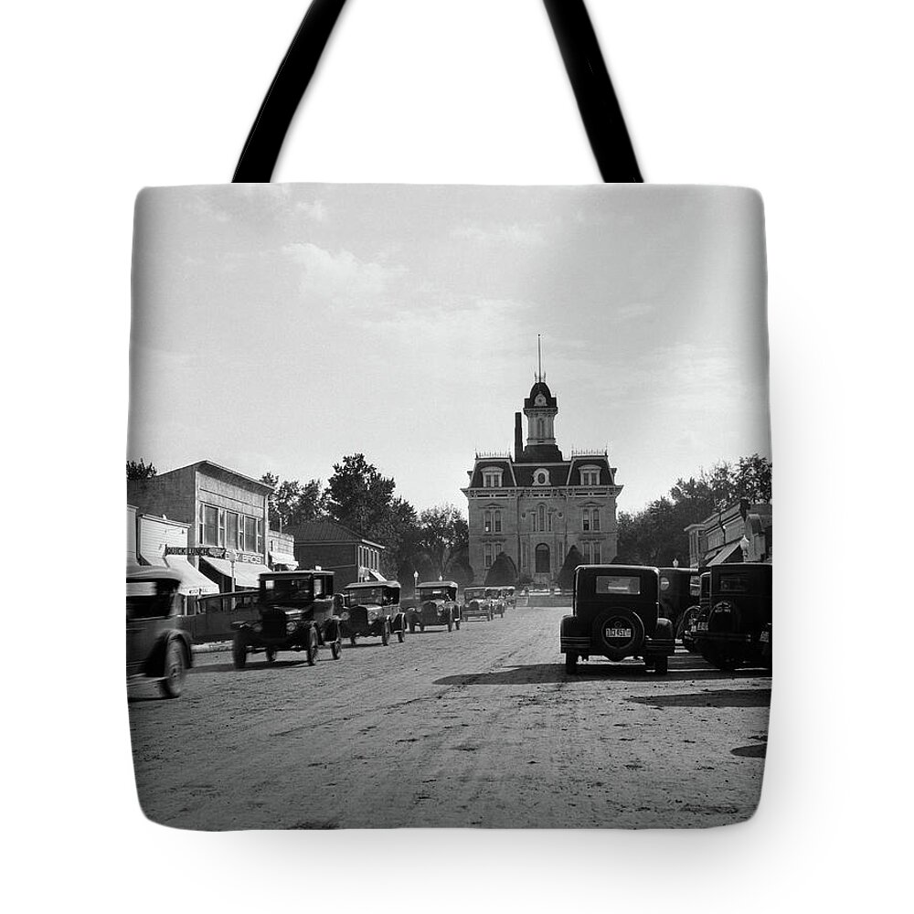 Photography Tote Bag featuring the photograph 1920s 1928 View Of Cottonwood Falls by Vintage Images