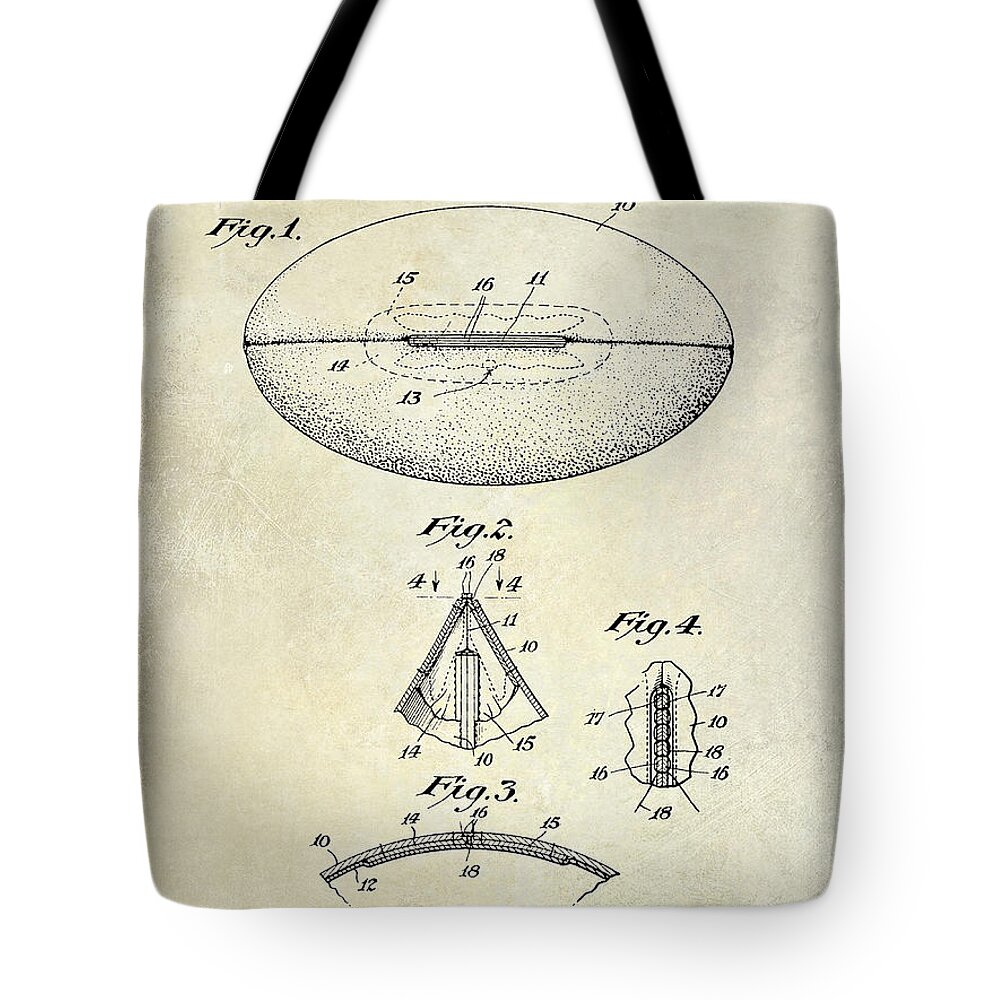 Football Patent Tote Bag featuring the photograph 1927 Football Patent Drawing by Jon Neidert