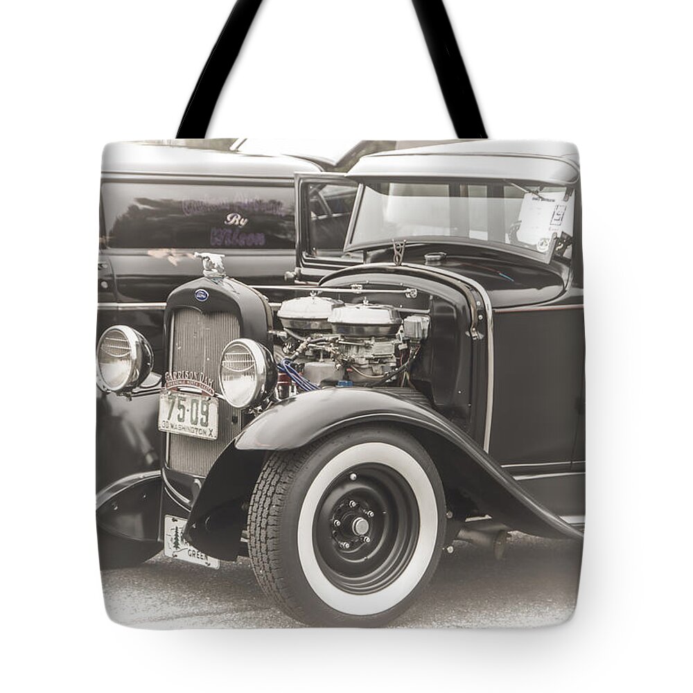Antique Tote Bag featuring the photograph 1930 Ford by Ron Roberts