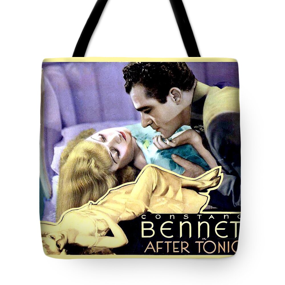 1933 Tote Bag featuring the digital art 1933 - After Tonight Motion Picture Poster - Constance Bennet - Gilbert Roland - Color by John Madison