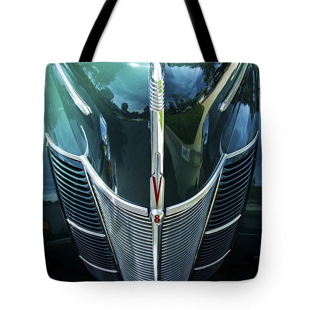 Vintage 1940 Ford Fine Art Photography Photographs Tote Bag featuring the photograph 1940 Ford Classic Deluxe Two Door Sedan V-8 by Jerry Cowart