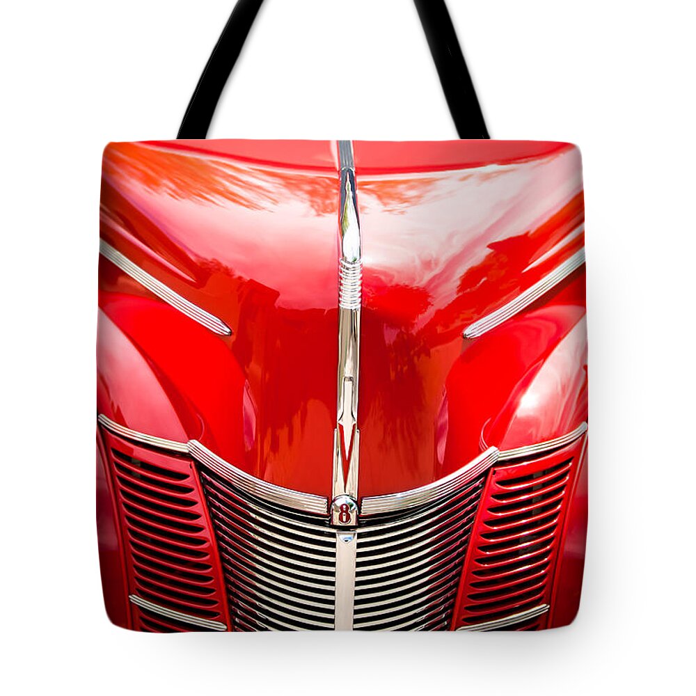 1940 Ford Deluxe Coupe Grille Tote Bag featuring the photograph 1940 Ford Deluxe Coupe Grille by Jill Reger