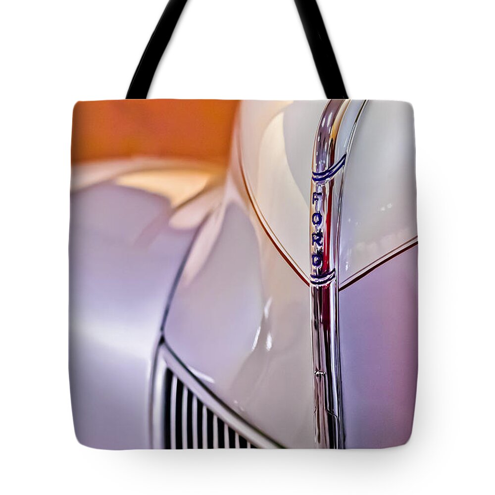 1940 Ford Hood Ornament Tote Bag featuring the photograph 1940 Ford Hood Ornament by Jill Reger