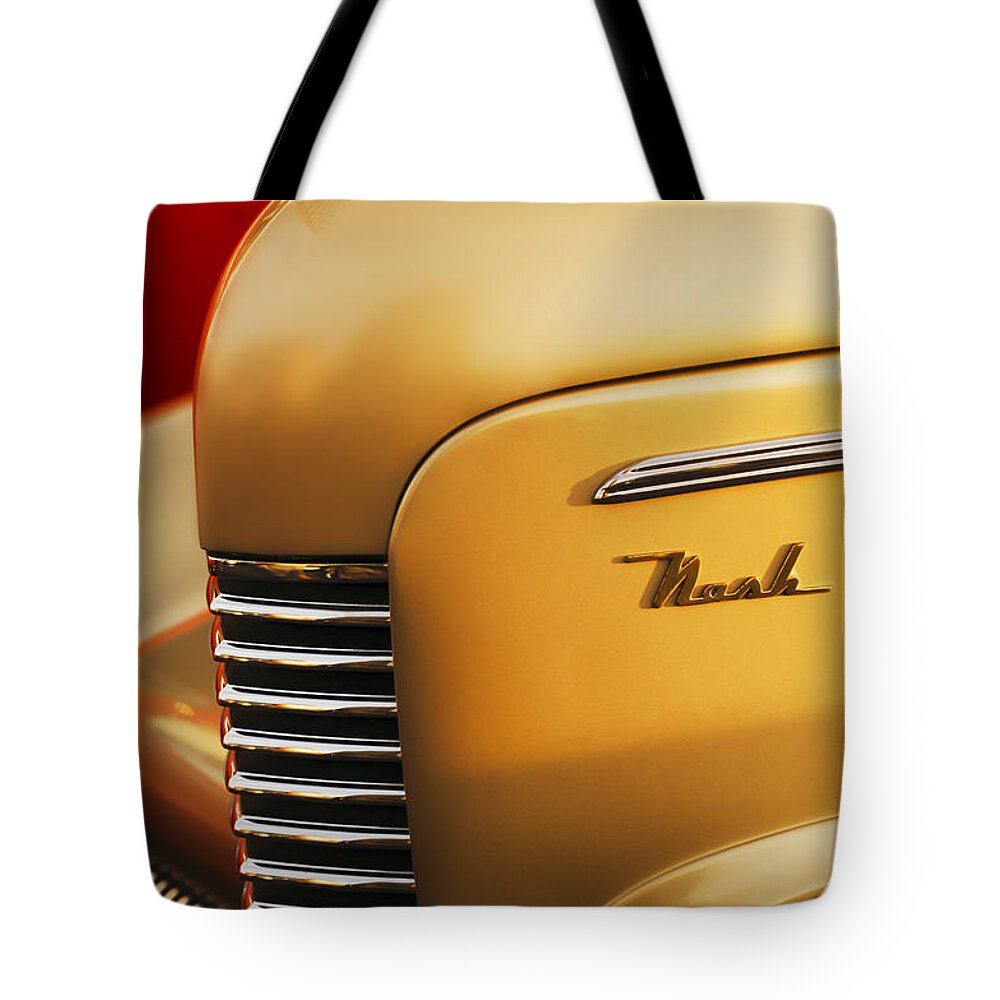 1940 Nash Sedan Grille Tote Bag featuring the photograph 1940 Nash Sedan Grille by Jill Reger
