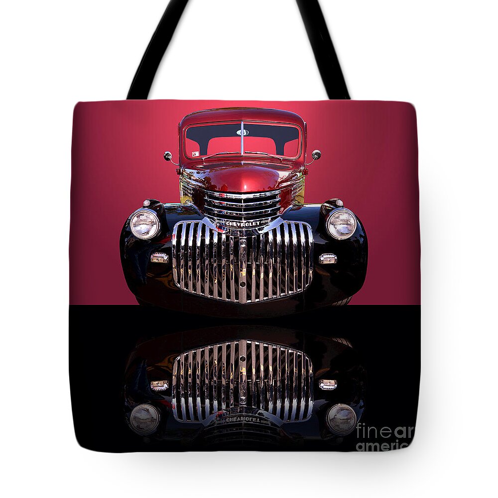Car Tote Bag featuring the photograph 1946 Chevy Panel Truck by Jim Carrell